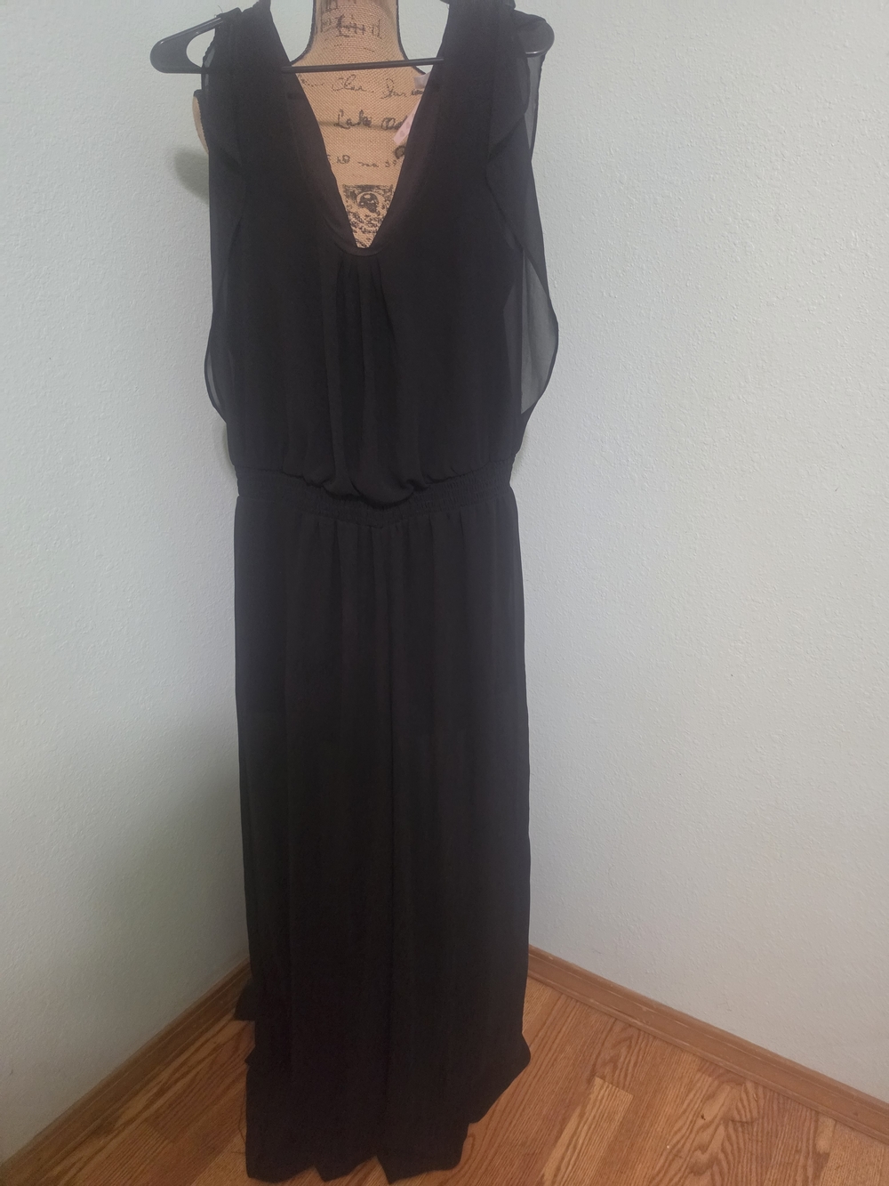 Black V-Neck Jumpsuit Romper - Classic Women's Evening Wear